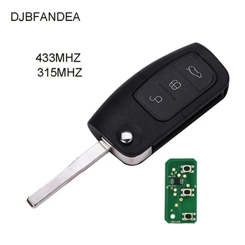 DJBFANDEA 315MHz 433MHz 4D63 Čip Flip Skládací Auto na Dálkové Ovládání Klíč pro Ford Focus 2 3 Mondeo Fiesta key Fob Případě 4 D 60