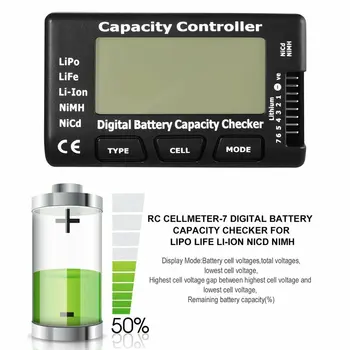 Domácí Digitální Kapacita Baterie Kontrola RC CellMeter-7 Li-ion, Nicd, NiMH Baterie Napětí Tester Kontrola Cely Metr