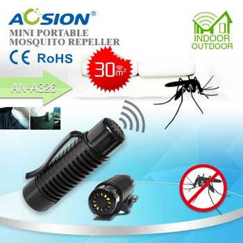 Doprava zdarma Aosion Portable Mosquito Repeller pro Domácí, Venkovní, Low-Frekvence Slyšitelné Zvukové Vlny Dráždit A Řídit Komáry