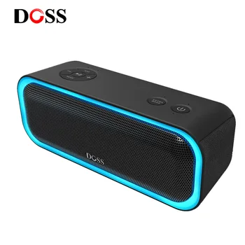 DOSS SoundBox Pro Bluetooth Reproduktor TWS Bezdrátové Reproduktory 2*10 Řidičů s Blikající LED Světlo Enhanced Bass Stereo Zvuk IPX5