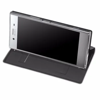 DUX DUCIS Kožené Pouzdro pro Sony Xperia XZ1 Funda Luxusní Flip Stand Držitele Karty Peněženka Kryt pro Sony XZ1 Telefon Případě Coque Hoesje