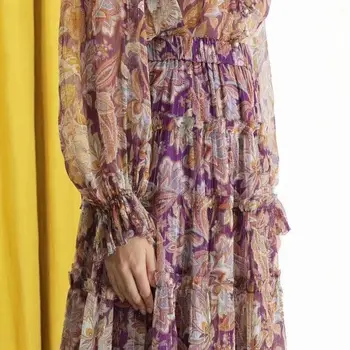 Dámské Šaty Top Qulaity Módní dvoudílné Vintage Šaty Celebrity Obleky, Šaty s Dlouhým Rukávem XS-XL
