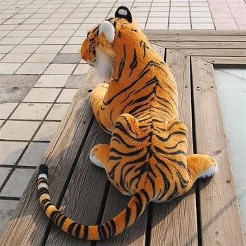 DĚTI PLYŠOVÉ UMĚLÉ SIMULACE Tiger fur TKANINA PANENKA HRAČKY doudous
