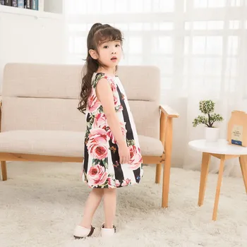 Děti Princezna Šaty Šifón Oblečení Pro Dívky 2019 Dospívající Módní Letní Šaty Pro Dívky Bez Rukávů Děti Kostým Krásné Nosit