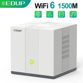 EDUP 1500M WiFi 6 Routery Dual Band 2,4 ghz/5Ghz AX1500 Gigabit Rychlost Bezdrátové připojení k Internetu Router s USB 3.0 WLAN LAN pro Domácí Soho