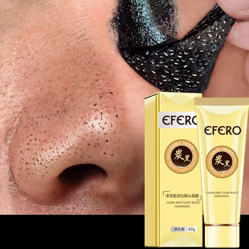 EFERO Nos Proužky Černá Maska Černé Tečky Pupínek Remover Obličej Péče o Pleť Maska na Obličej Černou Hlavou Nos Maska Pórů Pás Peel Off Mask