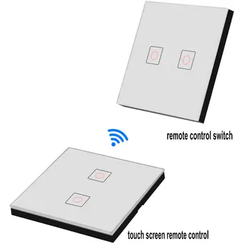 EU Standardní Nástěnné Touch Přepínač bezdrátové RF 433MHZ Přepínač panel Tvar dálkové ovládání spínač