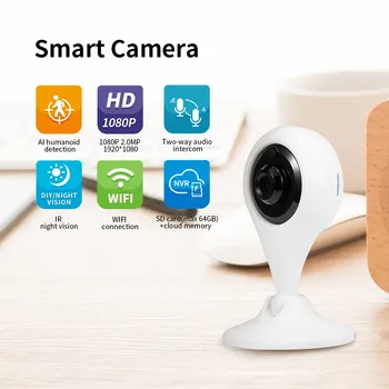 EVKVO Full HD 1080P Bezdrátové Sítě Monitor širokoúhlá Kamera S Nočním Viděním obousměrné Audio bezpečnostní Kamera Baby Monitor