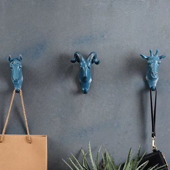 Evropské Americký dekorativní nástěnné háčky kreativní retro zvířecí osobnosti obývací pokoj klíče visí kabát hák single oblečení
