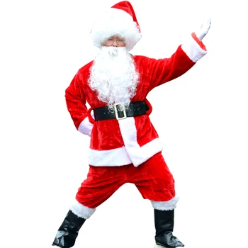 Fantasia cosplay kostým Muž Santa Claus Muži Crystal Sametové Santa Claus Klobouk na Maškarní, V Vánoční Oblecích Dospělí Muži Oblékají
