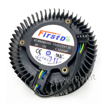 FD6525H12D 65mm 1.3 12V 4 Pin grafické Karty Chladič Ventilátor Pro AMD Radeon R9 270 a 270X Grafické Karty Chlazení Ventilátor