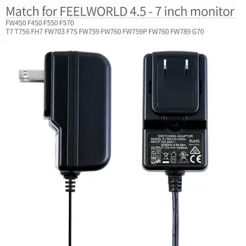 Feelworld DC 12V 1,5 A Napájecí Adaptér Doma Přepínání Napájení pro 100V 240V 50/60Hz pro Feelworld Monitor FW279 F5 S55 F6PLUS