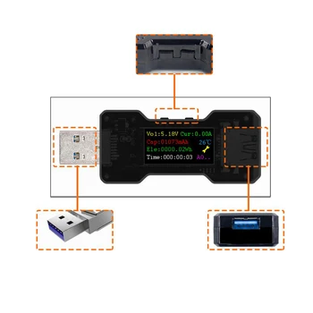FNB18 USB Tester DC Digitální Voltmetr 3.60-32.0 V Amperimeter 0.00-5.00 Aktuální Napětí Metr Ampérmetr Detektor Nabíječka Indikátor