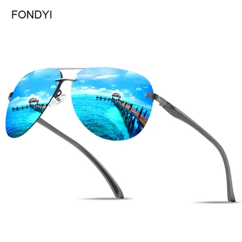 FONDYI 2020 Vysoce Kvalitní Polarizované Letecké sluneční Brýle Jízdy Super Rybaření Sluneční Brýle Pilot Jedinečný Styl Černý s pouzdrem