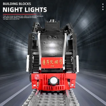 Formy King City series QJ Parní Lokomotivy Dálkové ovládání vlaku, Stavební Bloky, cihly Děti DIY legrační Hračky, Vánoční Dárky