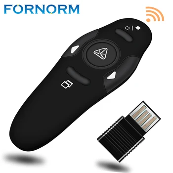 FORNORM 2.4 GHz Bezdrátová Prezentace aplikace Powerpoint Presenter Pero USB RF Dálkové Ovládání Stránce pro Otáčení PPT Červená Laserová Ukazovátka