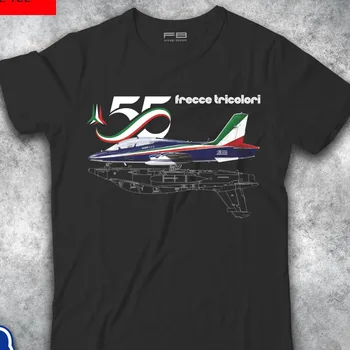 Frecce Tricolori Pánské T-Shirt 55. Výročí italské Vojenské 2019 Mužů T Košile Módní Cool Letní Streetwear Tričko