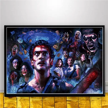FX884 The Evil Dead ASH VS Evil 1 2 3 Akce Terror TV Film Plakát Art Hedvábí Světle Plátno Domů Pokoji Stěna Tisk Dekorace