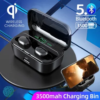 G6S TWS Bezdrátová Sluchátka 8D Stereo Bluetooth 5.0 Sluchátka Digitální Displej LED Earburd 3500mAh Případě Podpory Bezdrátového Nabíjení