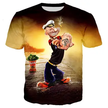 Harajuku 3D Tisk Kreslených Anime Pepek T shirt Muži Hip Hop Streetwear tričko Muži Tričko Topy pánské Oblečení Nadrozměrné košile 5XL