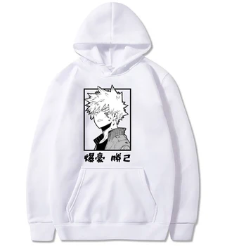 Harajuku můj hrdina academia Unisex Mikiny Japonské Anime Bakugou Katsuki Tištěné Pánské Streetwear Mikina Ležérní Mikiny