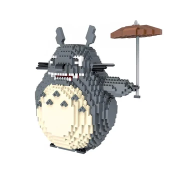 HC 9005 cesta do fantazie, Můj Soused Totoro Kočka Zvíře 3D Model DIY Mini Diamond Budově Malé Bloky, Cihly Shromáždění Hračky bez Krabice