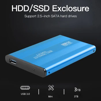 HDD SSD Mobile Případě USB 3.0 5Gbps Pevný Disk, Externí 2.5 palcový SATA 3TB Prostoru pro Domácnost Počítačové Příslušenství