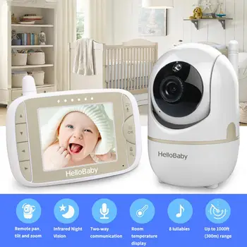 HelloBaby Monitor Kamera Pošle okamžité upozornění Připojení Dětské Jednotky displeje Pro HB65 vždy, když dítě pláče, Inteligentní Sledování 355° C