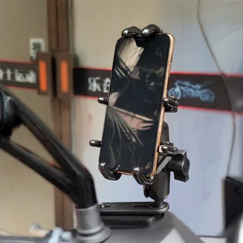 Hliníkové Slitiny Motocykl Řídítka Zrcadlo Nádrž Brack Spojky Nádrž Base M10 Držák s Univerzální Mobilní Telefon Držák Grip