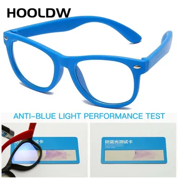 HOOLDW Nové Anti-blue Light Děti Brýle Děti Optické Rám Eyeware Chlapce, Dívky Počítač Transparentní Blokování Brýle UV400