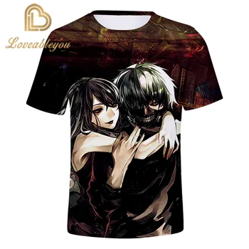 Hot Prodej Tokyo Ghoul T-Shirt Unisex Krve Letní Ležérní Tisk Japonsko Anime Cosplay Oblečení