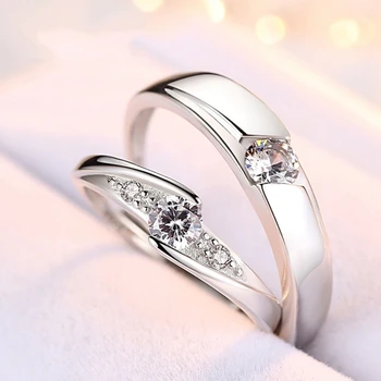 Hot Prodej Zbrusu Nové Jemné Šperky 925 Mincovní Stříbro Prsteny Luxusní AAA Zirkony Prsteny Pro zamilované Dárky