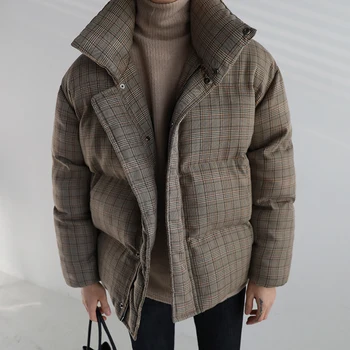 IEFB /pánské oblečení příliv zimní bavlna-polstrovaný oblečení korejský styl populární módní manšestrové teplé volné kabát pro muže vintage 9Y3293