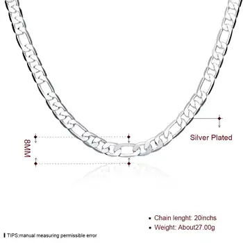 INALIS 8MM Ploché Řetízky Unisex, Kulatý Jednoduchý Měděný Náhrdelník Pro Ženy A Muže. Výročí Módní Šperky Hot Prodej
