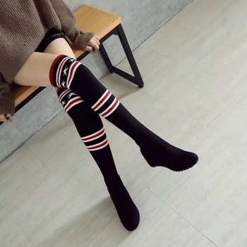 Japonsko Korea JK Sukně Punčochy All-zápas Studenty Pruhované Dlouhé Ponožky Teplé Stehna Vysoké Žena Dlouho podkolenky Pro Dámy, Dívky