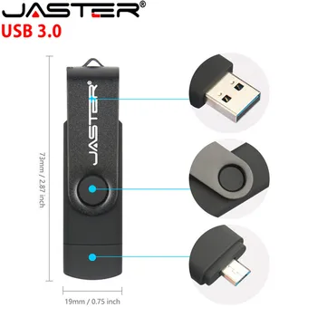 JASTER USB 3.0 flash Disk 8GB 16GB 32GB flash disk Meta OTG USB 2.0 Flash disk, Externí Úložiště pro Chytrý telefon