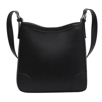 Jednoduché Malé PU Kůže Kbelík Tašky pro Ženy 2021 Značkové Luxusní Černé Rameno, Crossbody Kabelky Trendy Lux Ruční Taška