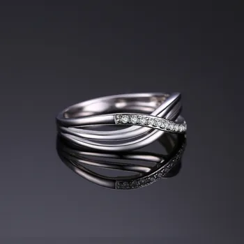 JPalace Nekonečno Snubní Prsteny, 925 Sterling Stříbrné Prsteny pro Ženy, Stohovatelné Výročí Prsten Eternity Band Stříbro 925 Šperky