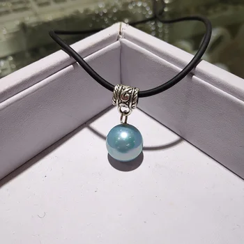 JYX 2020 NOVÝ DESIGN Elegantní Modrá 12mm Mušle Pearl přívěsek shell perly náhrdelník dárek pro ženy, náhrdelník