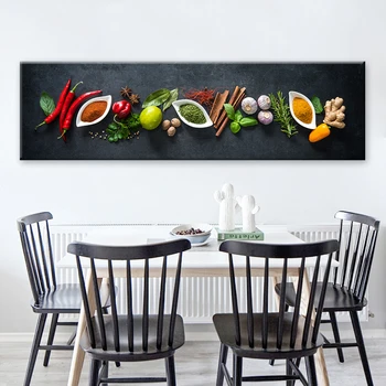 Jídlo Malování Koření Plakát Plátno Modulární Obrázek Pro Kuchyně, Restaurace, Domácí Dekorace Wall Art HD Tisknout BEZ Rámečku tapety