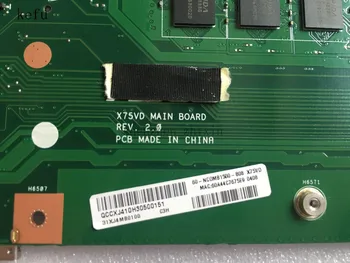 KEFU Pro Asus X75VD Notebooku základní deska PGA989 DDR3 REV.2.0 S 4G RAM PAMĚTI a GT610 Grafická karta testovací dobrý