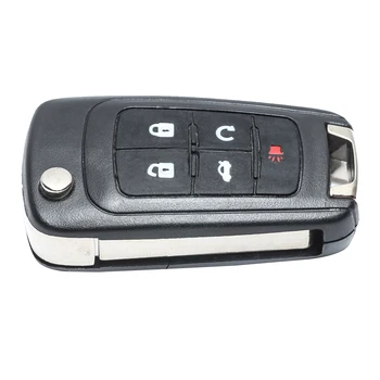 Keyecu Keyless-GO Dálkové Auto klíčenka, 5 Tlačítek 315 / 433MHz pro Chevrolet 2010-2016 Camaro, Cruze Rovnodennosti Malibu FCC: OHT01060512