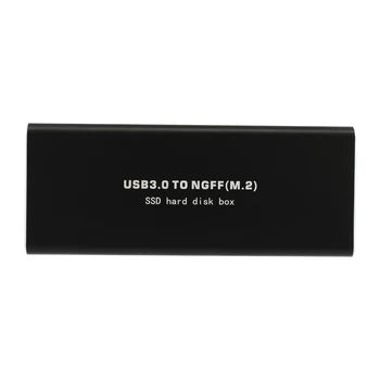 KingSpec Hliníkový SSD Skříň M2 / NGFF k USB3.0 M. 2 Solid State Disk NGFF Pevný Disk Adaptér HDD Box 2242/2260/2280 Podpora