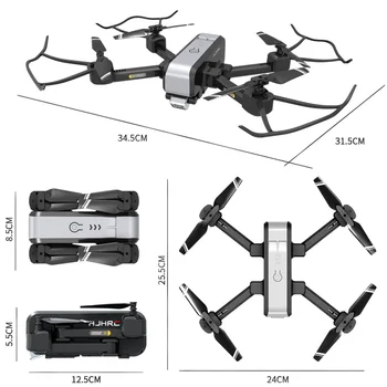 Kosočtverec HJ96 Dálkové Ovládání Drone Kvadrokoptéra s FPV Duální Kamera + Rozpoznávání Obličeje + dlouhodobé Letu + Gravity Sensing