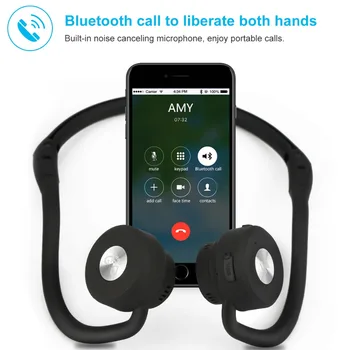 Kostní Vedení sluchadla Vodotěsné Zvuk Zesilovač Bluetooth Bezdrátová Sluchátka 5.0 Herní naslouchátko pro seniory neslyšící