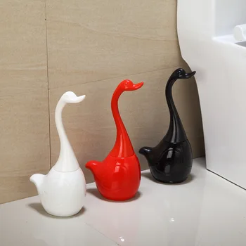 Kreativní Labuť tvaru wc kartáč set Keramické základny koupelna výrobky Koupelna výrobky na čištění