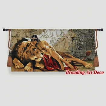 Královna Egypta Jacquard Tkát Gobelín Zdi Visí Gobelíny Home Art Textilní Dekorace Aubusson Polyester Velikost 118x60cm