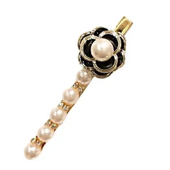 Krásné kamélie pearl vlásenka bangs klip jednoduchý květ růže slovo klip ženského