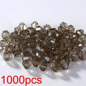 Kvalitní 1000ks 3mm AAA Bicone Luxusní Rakouské krystaly korálky #5301 Šedá Výrobu Šperků DIY