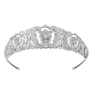 Květinové Royal Classic Crown svatební pokrývka hlavy svatební tiara Svatební Vlasy Příslušenství